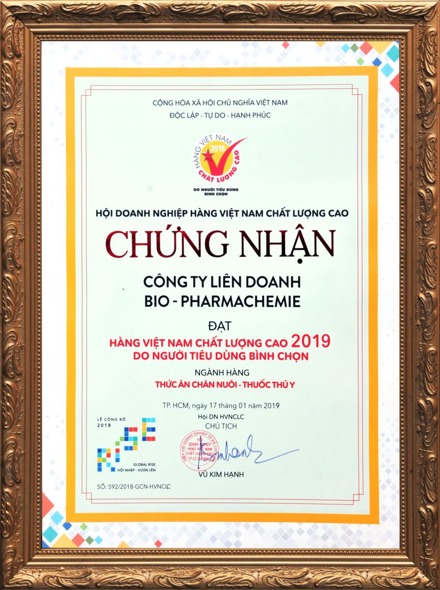 BIO-PHARMACHEMIE TỰ HÀO 15 NĂM LIÊN TỤC ĐẠT CHỨNG NHẬN HVNCLC